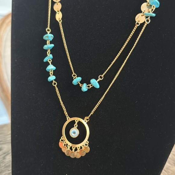 NWOT EYE DOUBLE NECKLACE - Picture 9 of 17